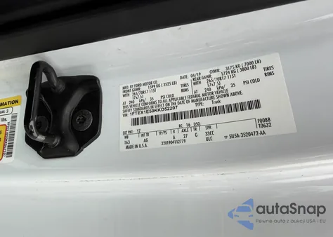 2019 Ford F150 Super Cab z USA, uszkodzony, nr VIN 1FTEX1E50KKD52207